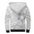 Lotu Tamaiti White Sunday Sherpa Hoodie Pacific Plumeria Flowers - White Version