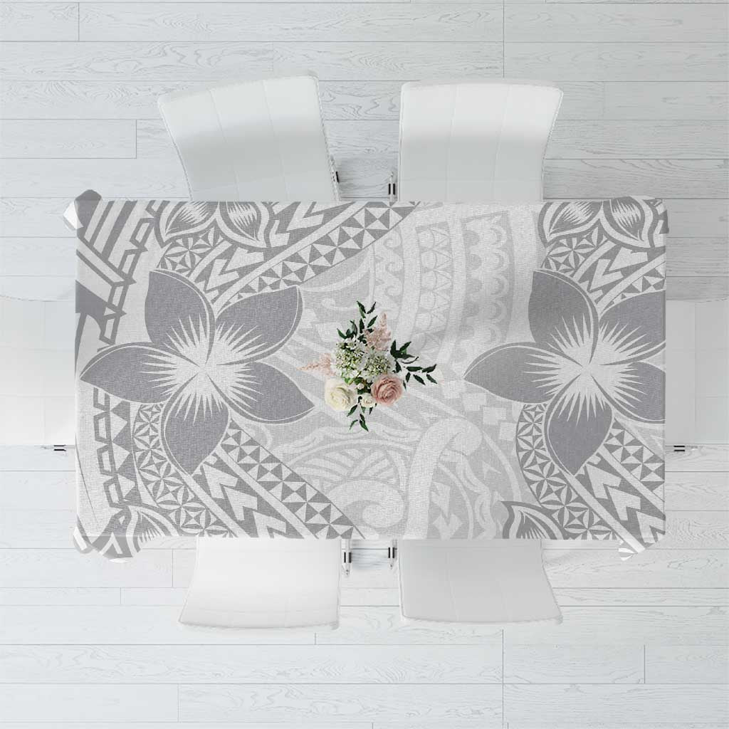 Lotu Tamaiti White Sunday Tablecloth Pacific Plumeria Flowers - White Version LT9 White - Polynesian Pride