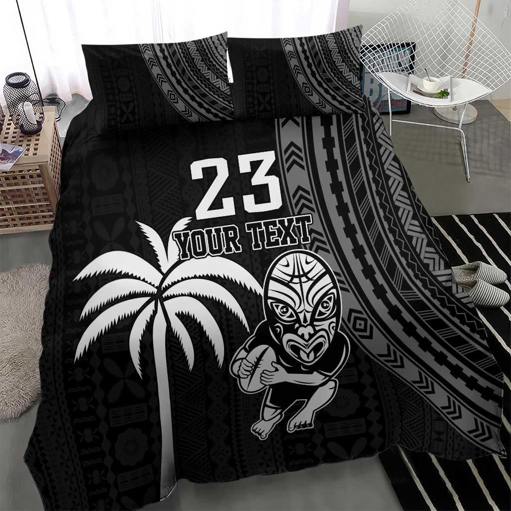 Custom Fiji New Zealand Rugby Bedding Set Make History Together LT9 - Polynesian Pride