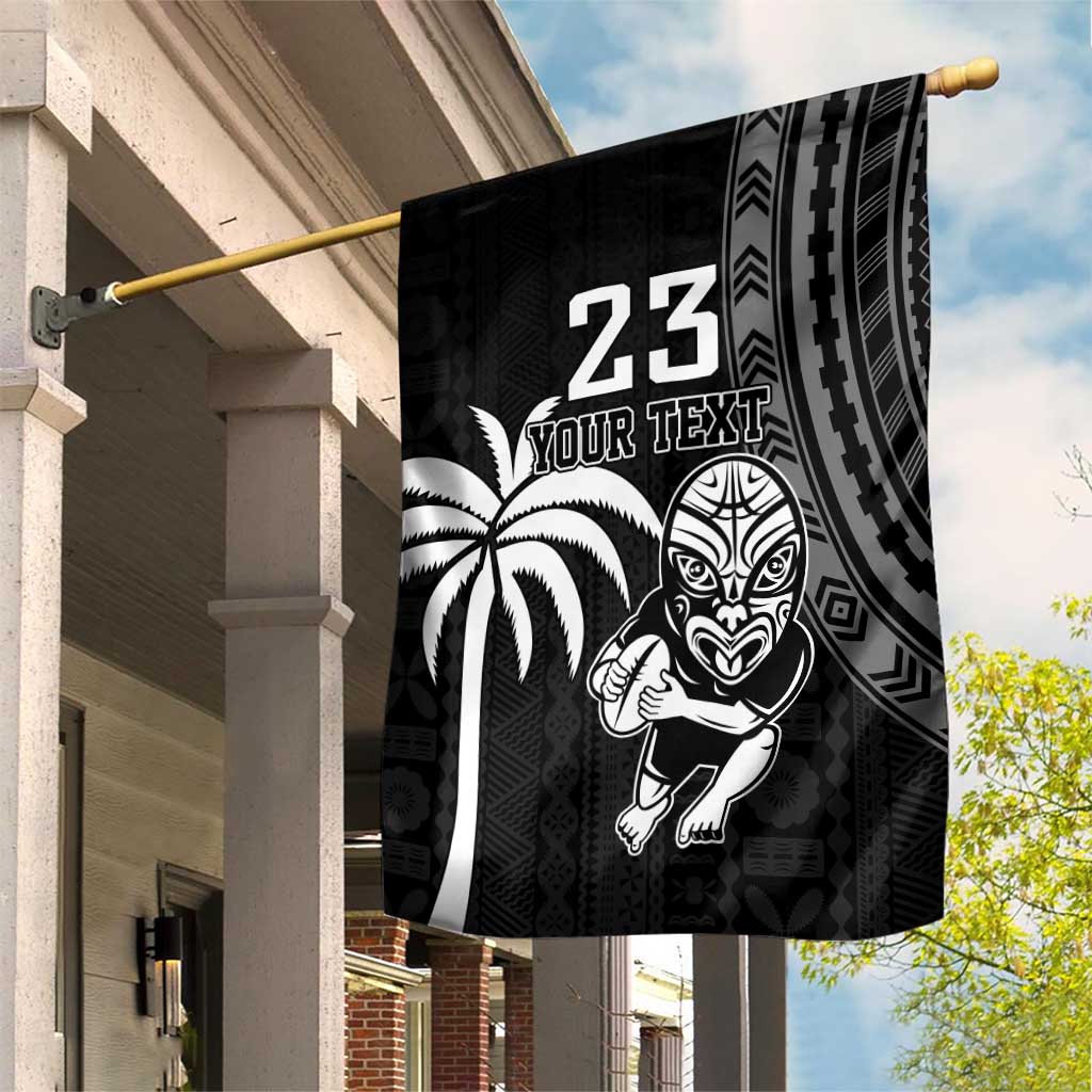 Custom Fiji New Zealand Rugby Garden Flag Make History Together LT9 House Flag Black - Polynesian Pride