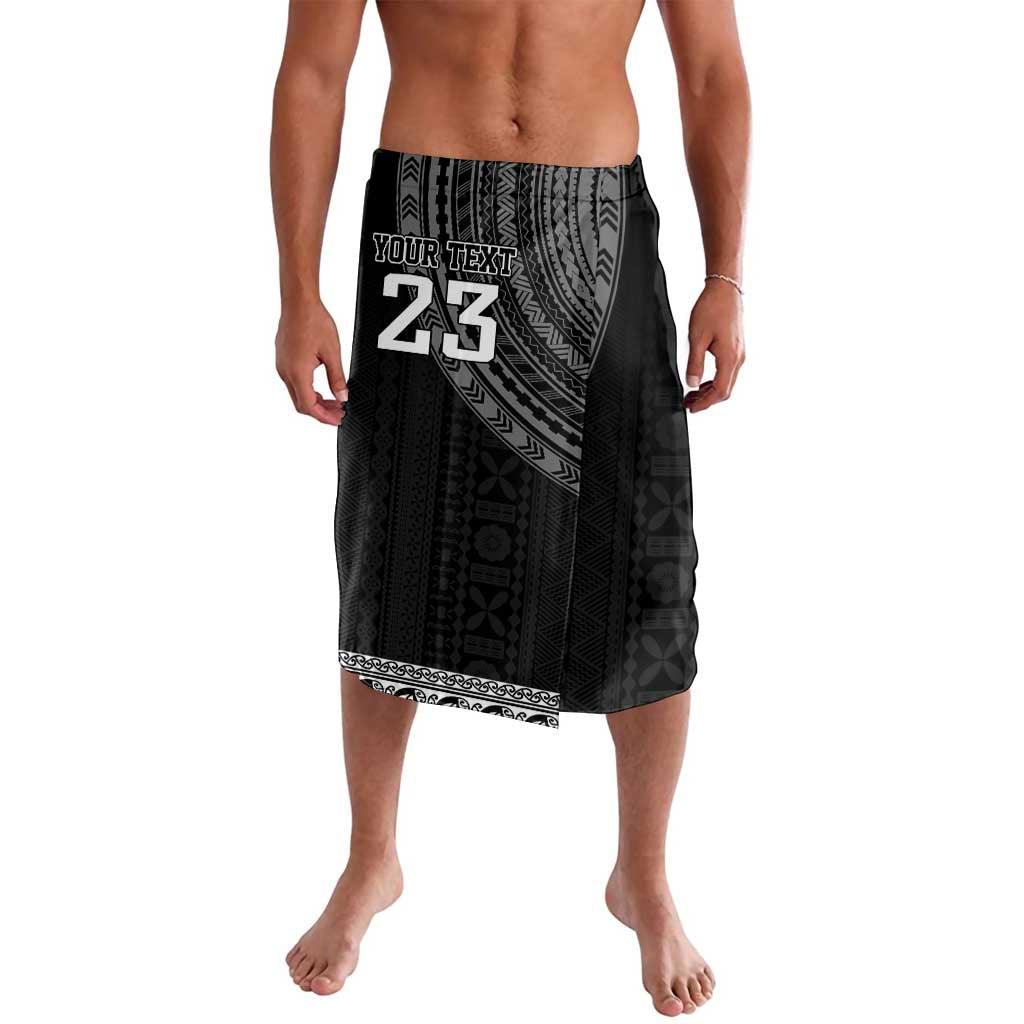 Custom Fiji New Zealand Rugby Lavalava Make History Together LT9 Black - Polynesian Pride