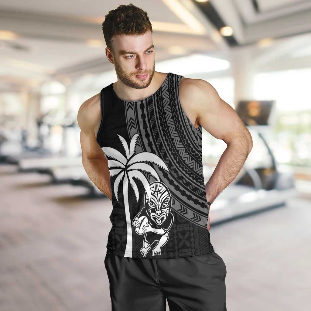 Custom Fiji New Zealand Rugby Men Tank Top Make History Together LT9 Black - Polynesian Pride
