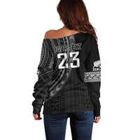 Custom Fiji New Zealand Rugby Off Shoulder Sweater Make History Together LT9 - Polynesian Pride