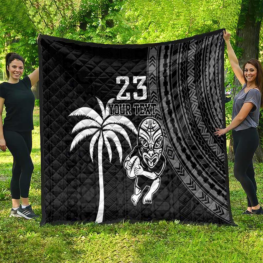 Custom Fiji New Zealand Rugby Quilt Make History Together LT9 - Polynesian Pride
