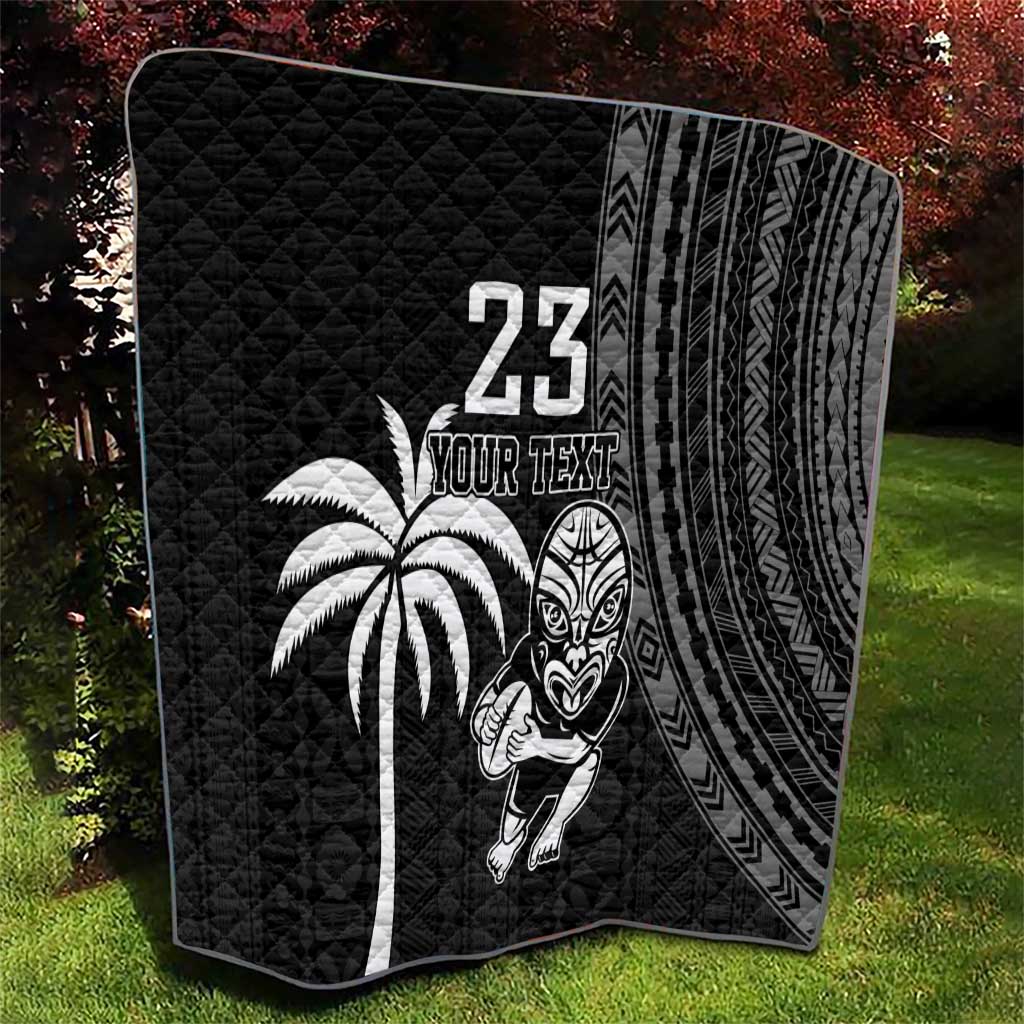 Custom Fiji New Zealand Rugby Quilt Make History Together LT9 - Polynesian Pride