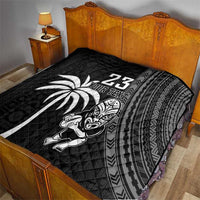 Custom Fiji New Zealand Rugby Quilt Make History Together LT9 - Polynesian Pride