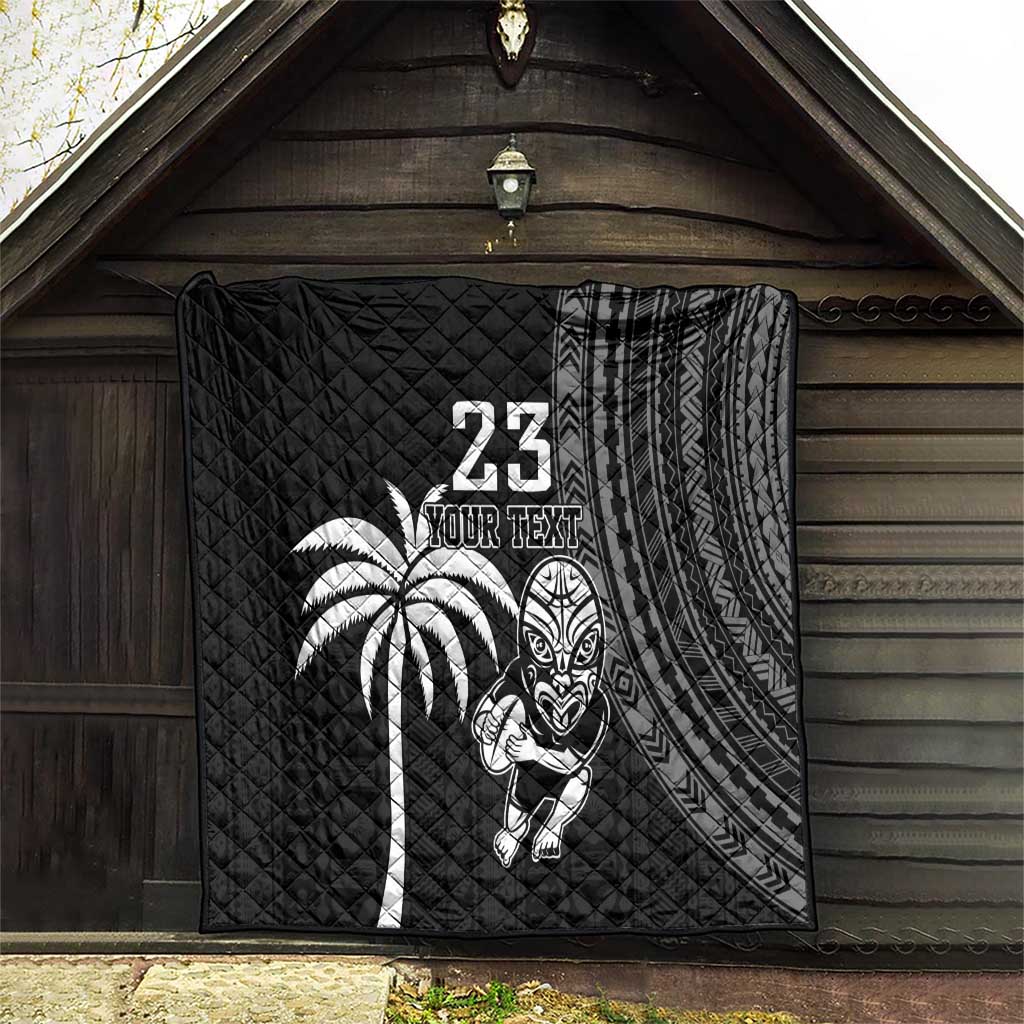 Custom Fiji New Zealand Rugby Quilt Make History Together LT9 - Polynesian Pride