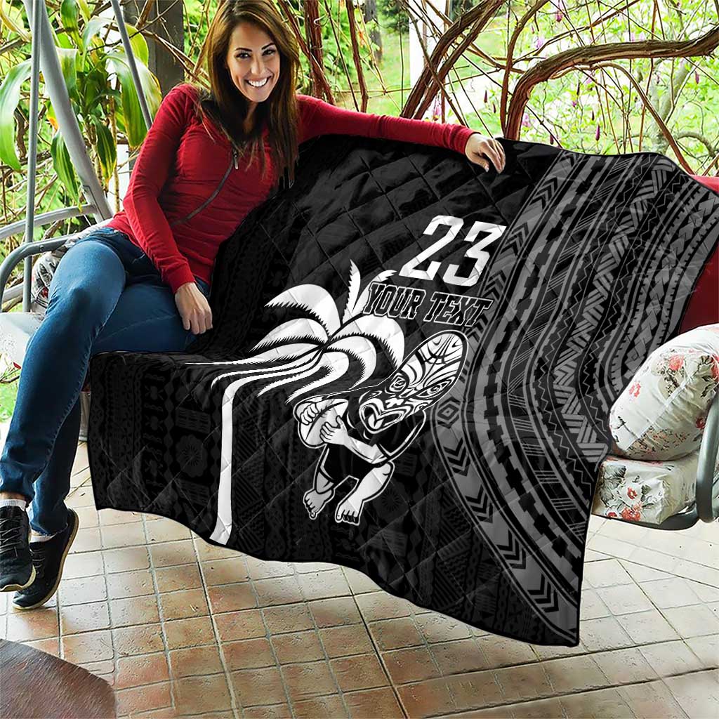 Custom Fiji New Zealand Rugby Quilt Make History Together LT9 - Polynesian Pride
