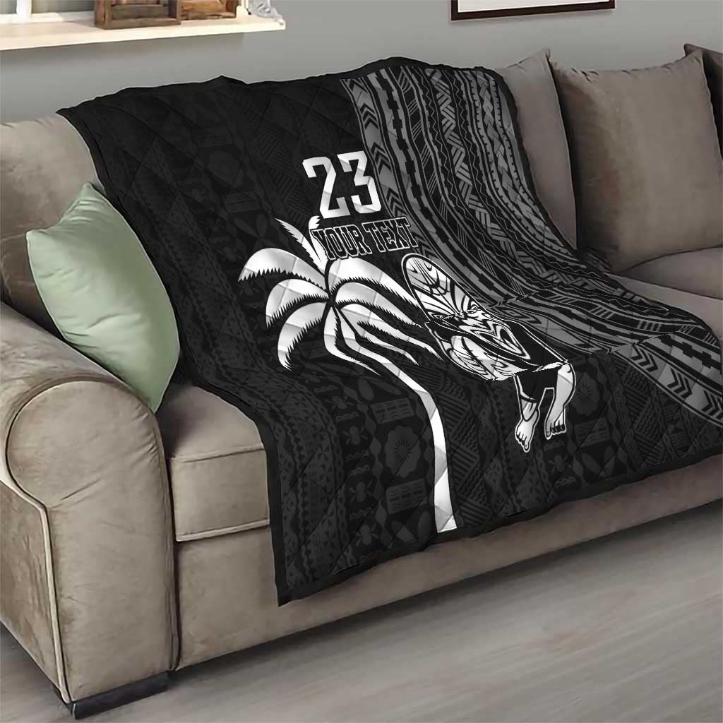 Custom Fiji New Zealand Rugby Quilt Make History Together LT9 - Polynesian Pride