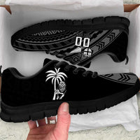 Custom Fiji New Zealand Rugby Sneakers Make History Together LT9 Black - Polynesian Pride
