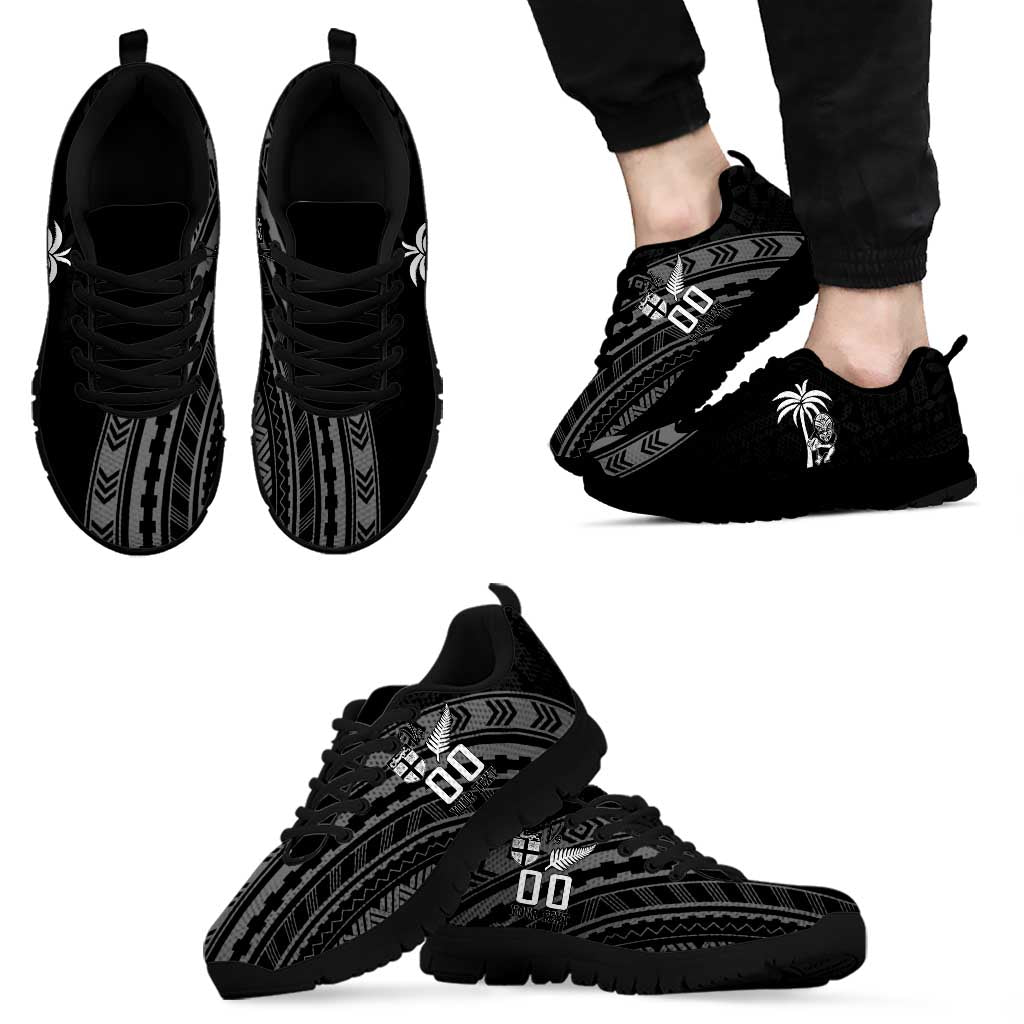 Custom Fiji New Zealand Rugby Sneakers Make History Together LT9 - Polynesian Pride