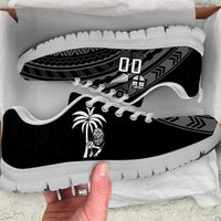 Custom Fiji New Zealand Rugby Sneakers Make History Together LT9 Black - Polynesian Pride