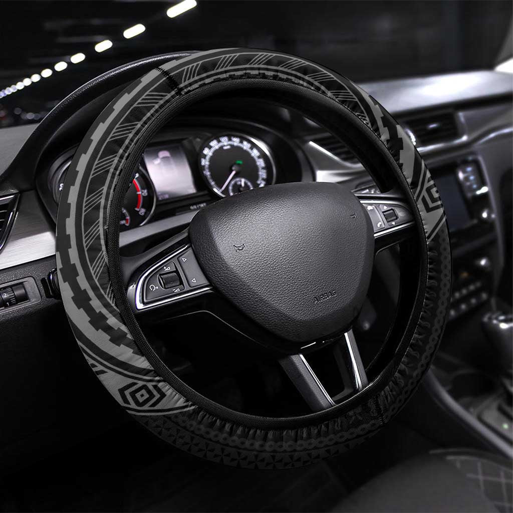 Fiji New Zealand Rugby Steering Wheel Cover Make History Together LT9 Universal Fit Black - Polynesian Pride