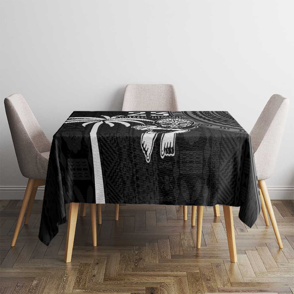 Custom Fiji New Zealand Rugby Tablecloth Make History Together LT9 - Polynesian Pride