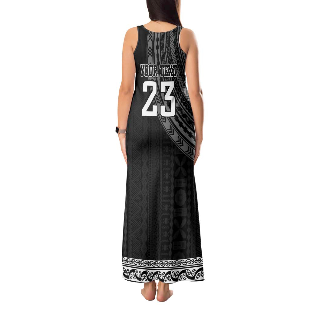 Custom Fiji New Zealand Rugby Tank Maxi Dress Make History Together LT9 - Polynesian Pride