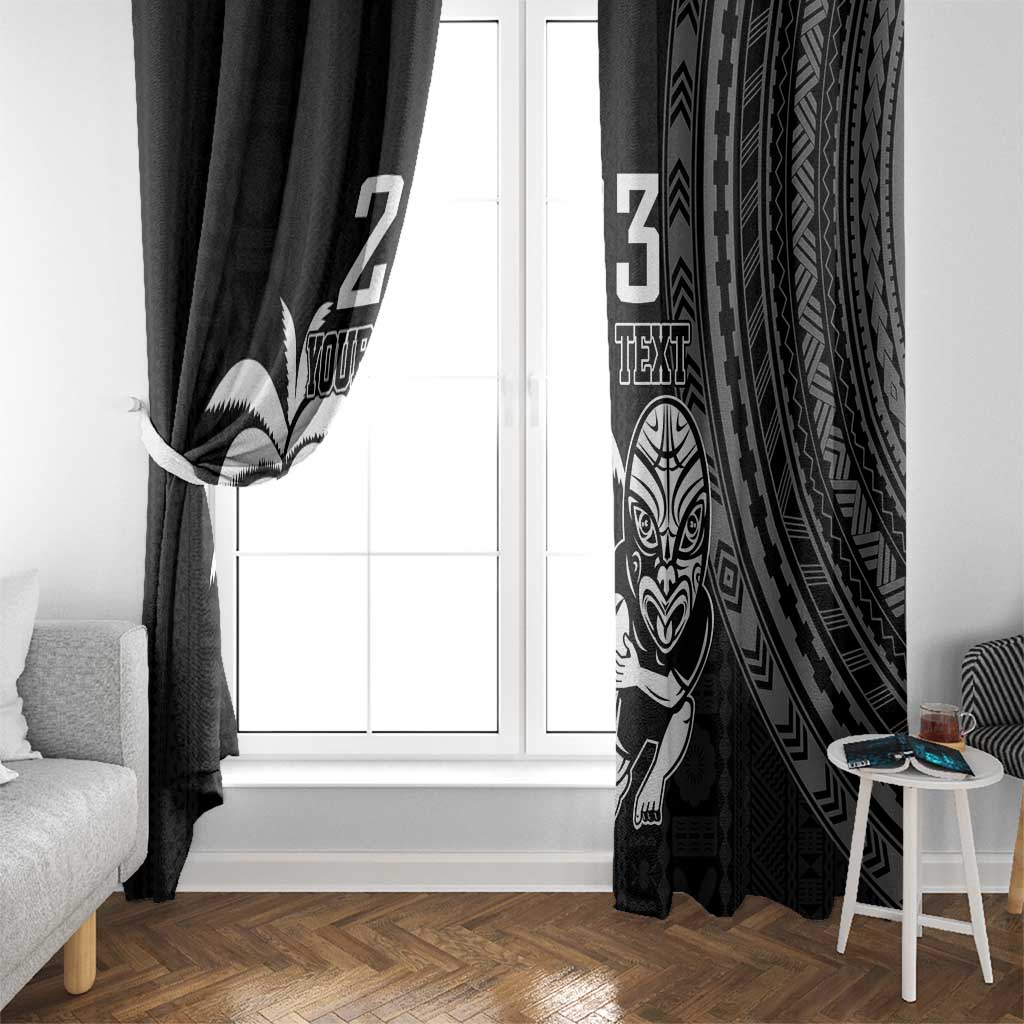 Custom Fiji New Zealand Rugby Window Curtain Make History Together LT9 - Polynesian Pride