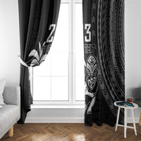 Custom Fiji New Zealand Rugby Window Curtain Make History Together LT9 - Polynesian Pride