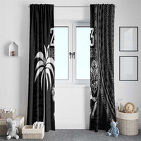 Custom Fiji New Zealand Rugby Window Curtain Make History Together LT9 - Polynesian Pride