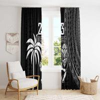 Custom Fiji New Zealand Rugby Window Curtain Make History Together LT9 - Polynesian Pride