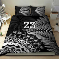 Custom Fiji New Zealand Rugby Bedding Set Cibi Dance with Black Fern LT9 - Polynesian Pride