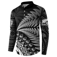 Custom Fiji New Zealand Rugby Button Sweatshirt Cibi Dance with Black Fern LT9 - Polynesian Pride