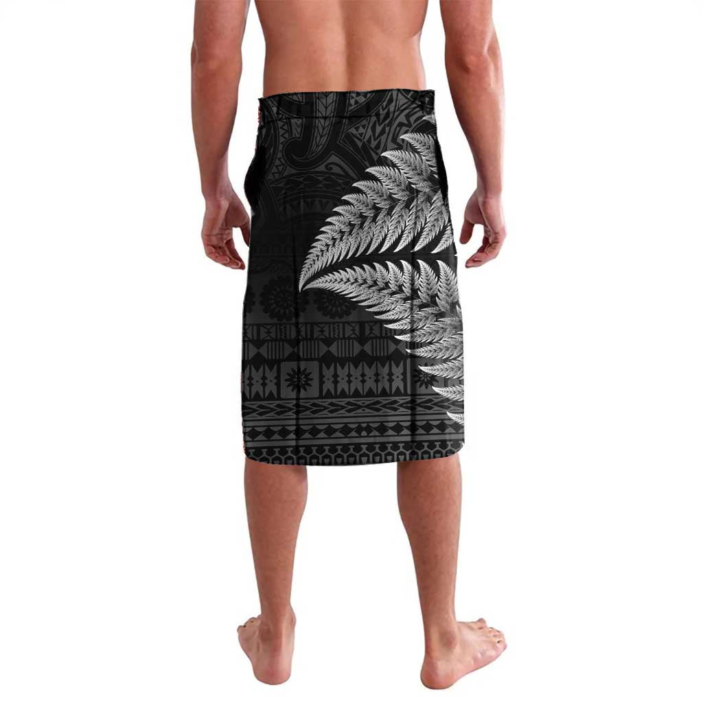 Custom Fiji New Zealand Rugby Lavalava Cibi Dance with Black Fern LT9 - Polynesian Pride