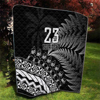 Custom Fiji New Zealand Rugby Quilt Cibi Dance with Black Fern LT9 - Polynesian Pride