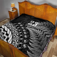 Custom Fiji New Zealand Rugby Quilt Cibi Dance with Black Fern LT9 - Polynesian Pride
