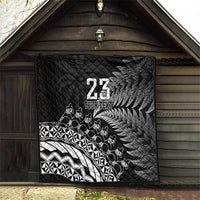 Custom Fiji New Zealand Rugby Quilt Cibi Dance with Black Fern LT9 - Polynesian Pride