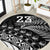 Custom Fiji New Zealand Rugby Round Carpet Cibi Dance with Black Fern