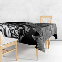 Custom Fiji New Zealand Rugby Tablecloth Cibi Dance with Black Fern LT9 - Polynesian Pride
