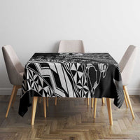 Custom Fiji New Zealand Rugby Tablecloth Cibi Dance with Black Fern LT9 - Polynesian Pride