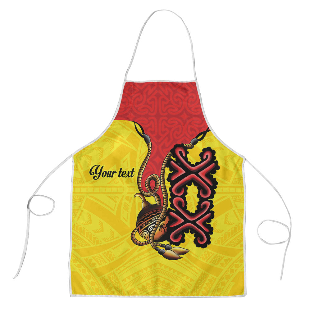 Personalised Papua New Guinea Oro Necklace Apron Gold Melanesia Traditional Pattern LT9 Gold - Polynesian Pride