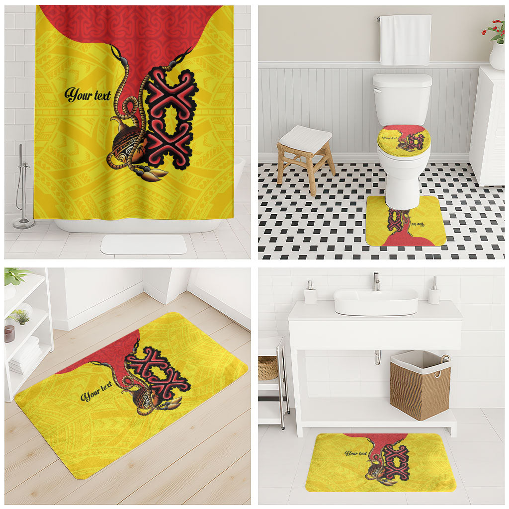 Personalised Papua New Guinea Oro Necklace Bathroom Set Gold Melanesia Traditional Pattern LT9 - Polynesian Pride