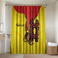 Personalised Papua New Guinea Oro Necklace Bathroom Set Gold Melanesia Traditional Pattern LT9 Shower Curtain Only Gold - Polynesian Pride
