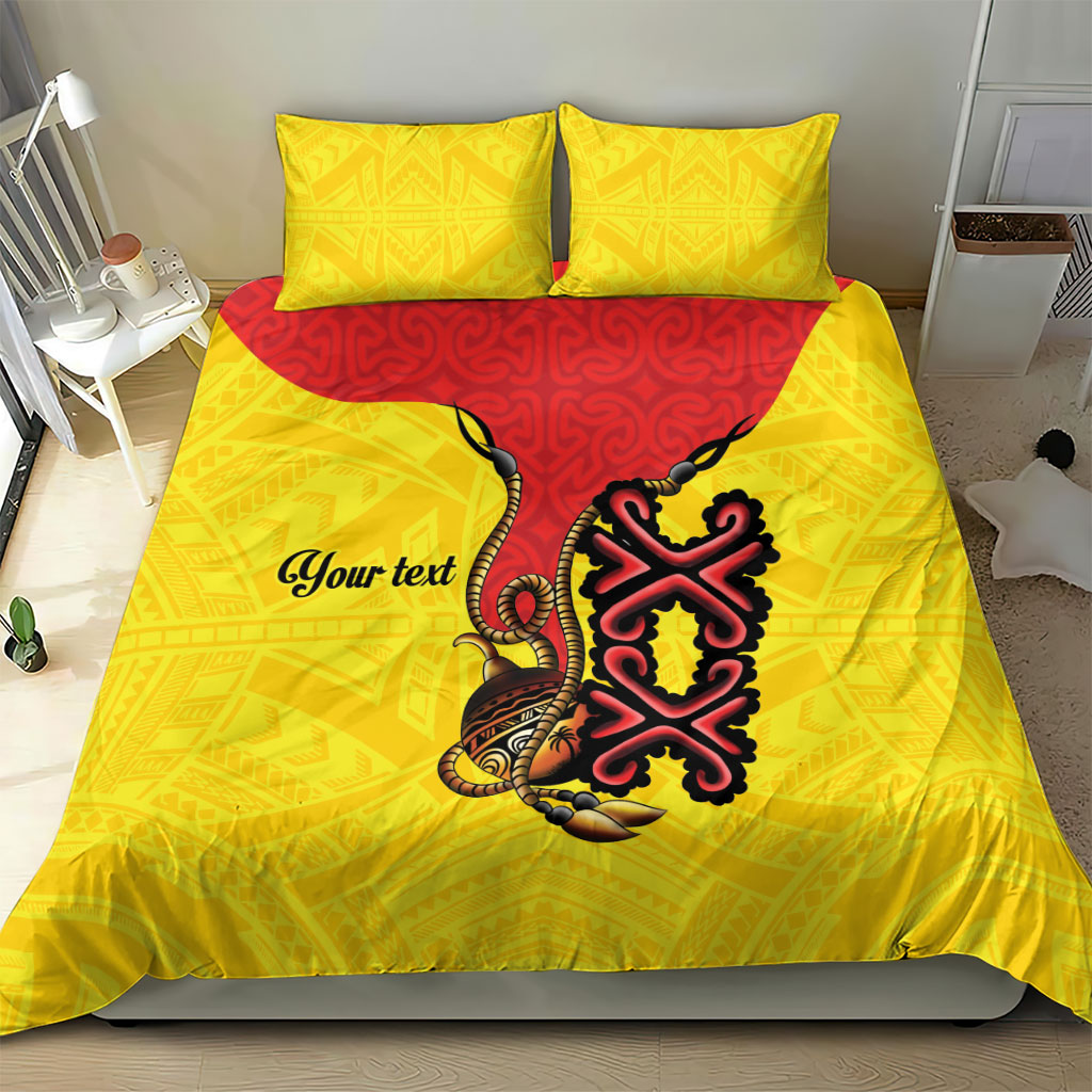 Personalised Papua New Guinea Oro Necklace Bedding Set Gold Melanesia Traditional Pattern LT9 - Polynesian Pride