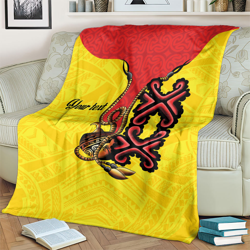 Personalised Papua New Guinea Oro Necklace Blanket Gold Melanesia Traditional Pattern LT9 - Polynesian Pride