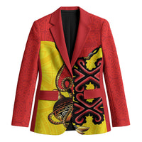 Personalised Papua New Guinea Oro Necklace Blazer Gold Melanesia Traditional Pattern LT9 Unisex Gold - Polynesian Pride