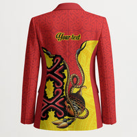 Personalised Papua New Guinea Oro Necklace Blazer Gold Melanesia Traditional Pattern LT9 - Polynesian Pride