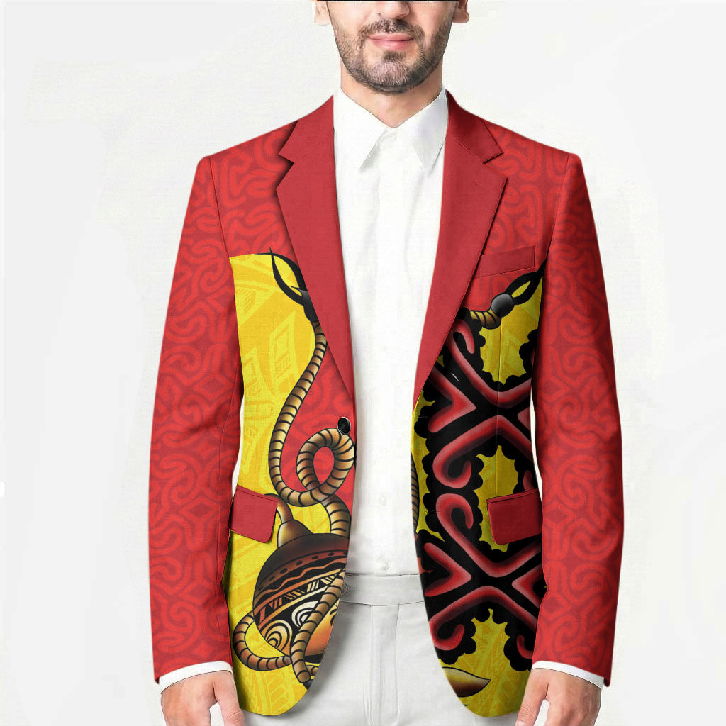 Personalised Papua New Guinea Oro Necklace Blazer Gold Melanesia Traditional Pattern LT9 - Polynesian Pride