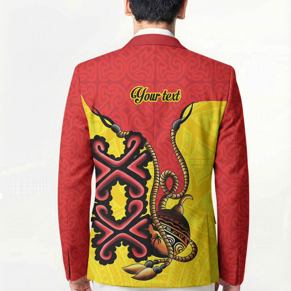 Personalised Papua New Guinea Oro Necklace Blazer Gold Melanesia Traditional Pattern LT9 - Polynesian Pride