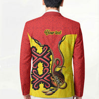 Personalised Papua New Guinea Oro Necklace Blazer Gold Melanesia Traditional Pattern LT9 - Polynesian Pride