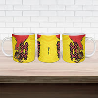 Personalised Papua New Guinea Oro Necklace Ceramic Mug Gold Melanesia Traditional Pattern LT9 - Polynesian Pride
