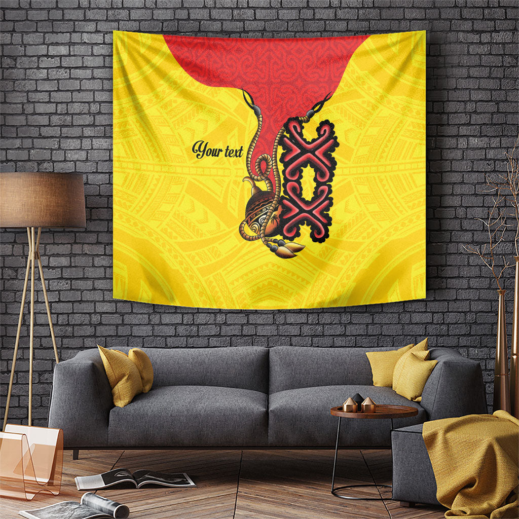 Personalised Papua New Guinea Oro Necklace Tapestry Gold Melanesia Traditional Pattern LT9 Gold - Polynesian Pride