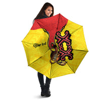 Personalised Papua New Guinea Oro Necklace Umbrella Gold Melanesia Traditional Pattern LT9 - Polynesian Pride