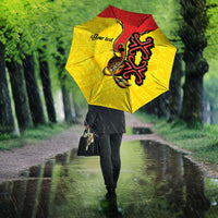 Personalised Papua New Guinea Oro Necklace Umbrella Gold Melanesia Traditional Pattern LT9 - Polynesian Pride