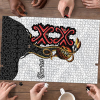 Personalised Papua New Guinea Oro Necklace Puzzle Black Melanesia Traditional Pattern LT9 - Polynesian Pride