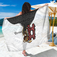 Personalised Papua New Guinea Oro Necklace Sarong Black Melanesia Traditional Pattern LT9 One Size 44 x 66 inches Black - Polynesian Pride