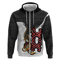 Personalised Papua New Guinea Oro Necklace Zip Hoodie Black Melanesia Traditional Pattern LT9 Zip Hoodie Black - Polynesian Pride