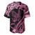 Polynesian Floral Butterfly Baseball Jersey Breast Cancer Pink Ribbon LT9 - Polynesian Pride